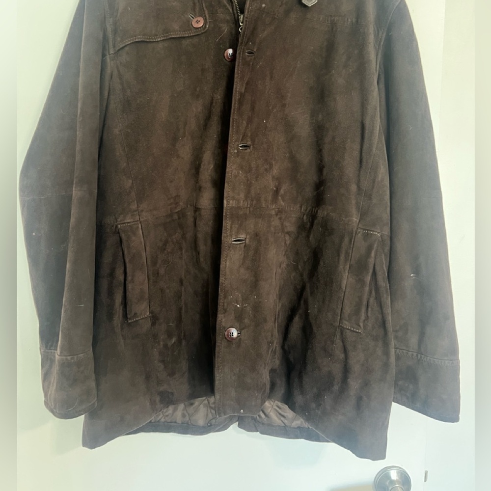 Brown suede Bobby Jones coat